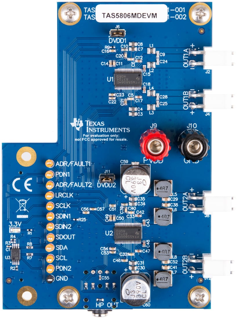 Texas Instruments TAS5806MDEVM放大器评估模块 (EVM)