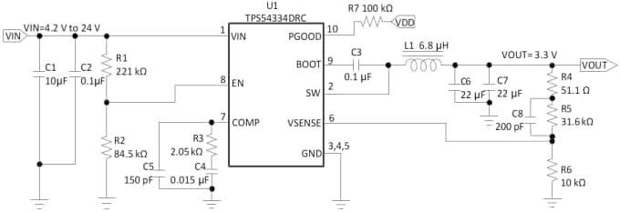 Texas Instruments TPS54334EVM-722 3A稳压器评估模块