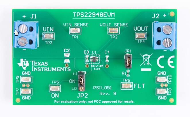 位置电路 - Texas Instruments TPS22948EVM评估模块