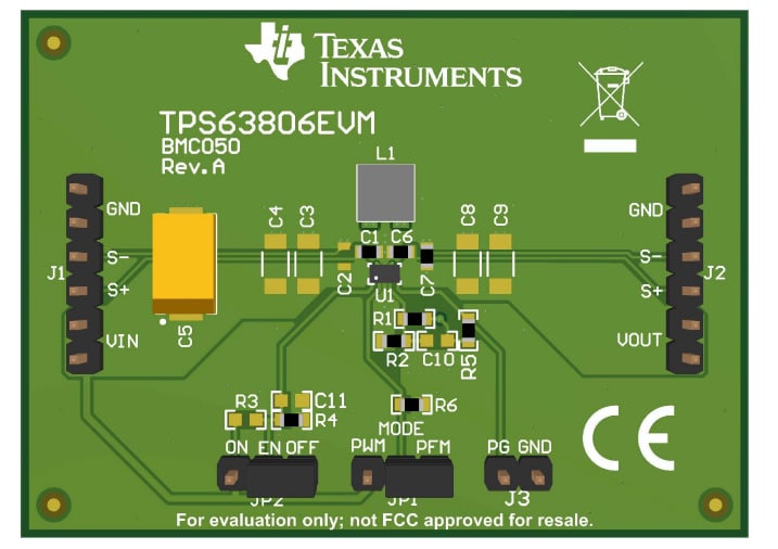 位置电路 - Texas Instruments TPS63806EVM评估模块