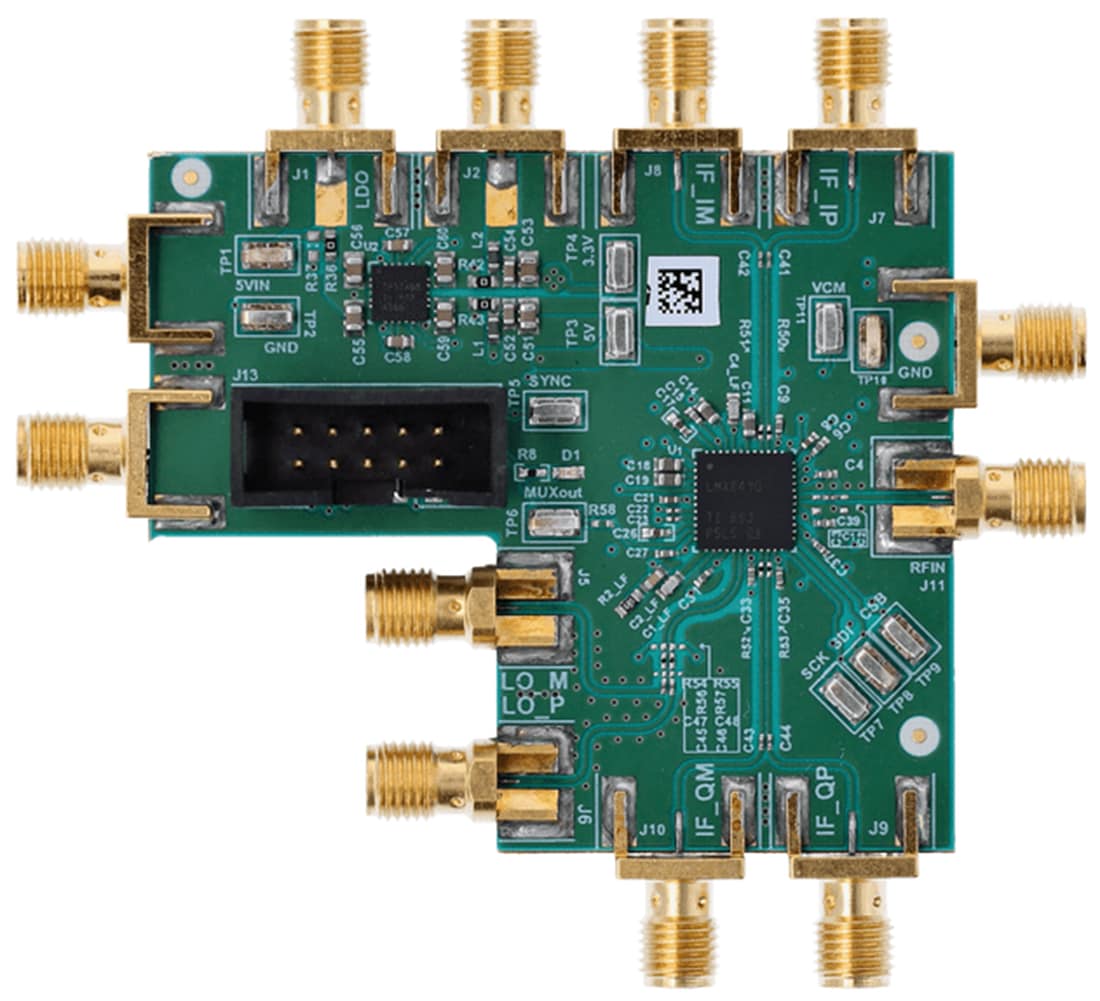 机械图纸 - Texas Instruments LMX8410LEVM I/Q解调器EVM