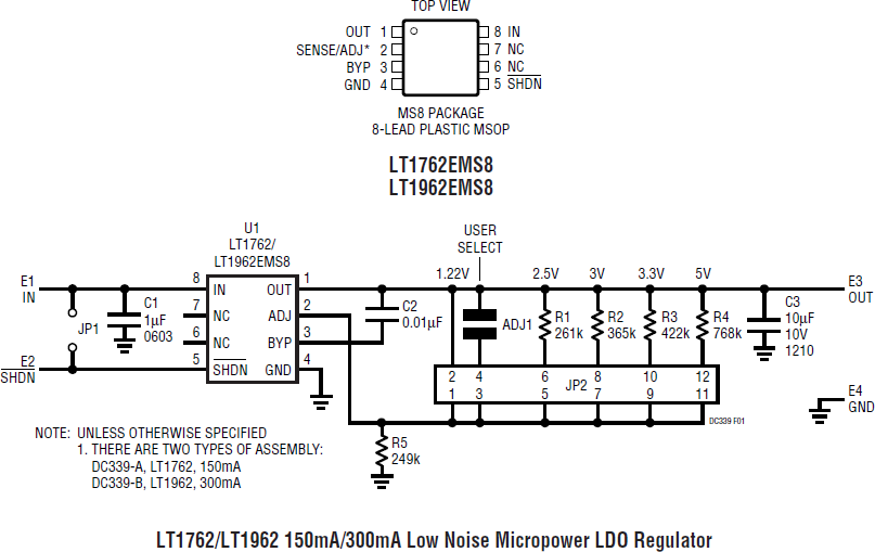 原理图 - Analog Devices Inc. DC339A-A和DC339A-B演示电路