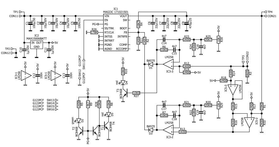原理图 - Würth Elektronik MagI3C电源参考设计评估板