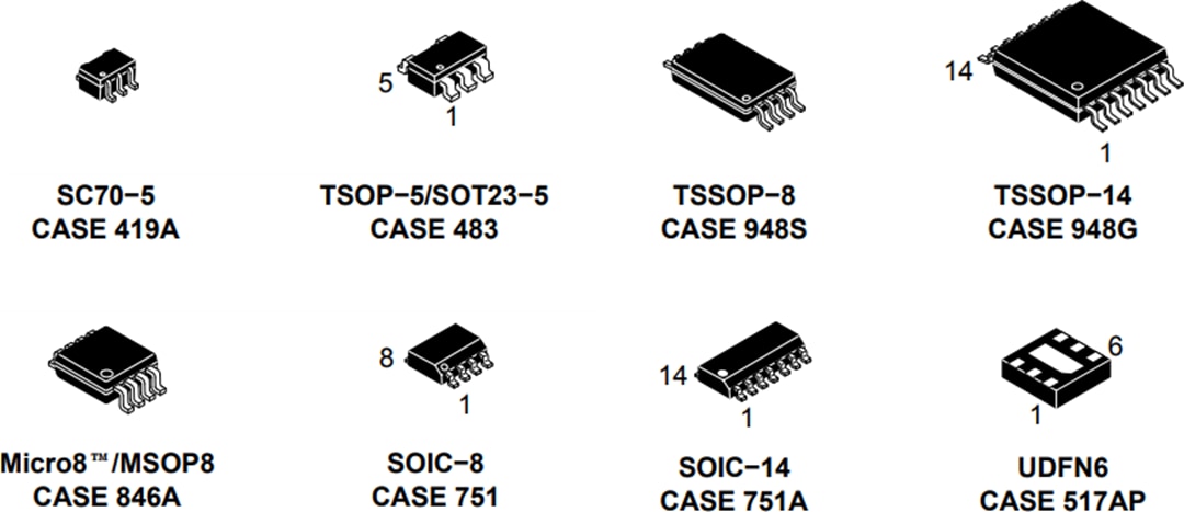 机械图纸 - onsemi NCx2008x运算放大器
