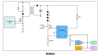 应用电路图 - Infineon Technologies BCR60x热插拔IC