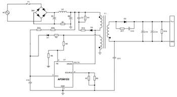 应用电路图 - Diodes Incorporated AP3981B/C/D2电源转换开关