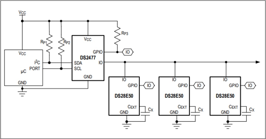 应用电路图 - Analog Devices / Maxim Integrated DS2477安全I2C协处理器