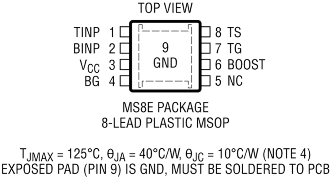 机械图纸 - Analog Devices Inc. LTC4444同步N沟道MOSFET驱动器