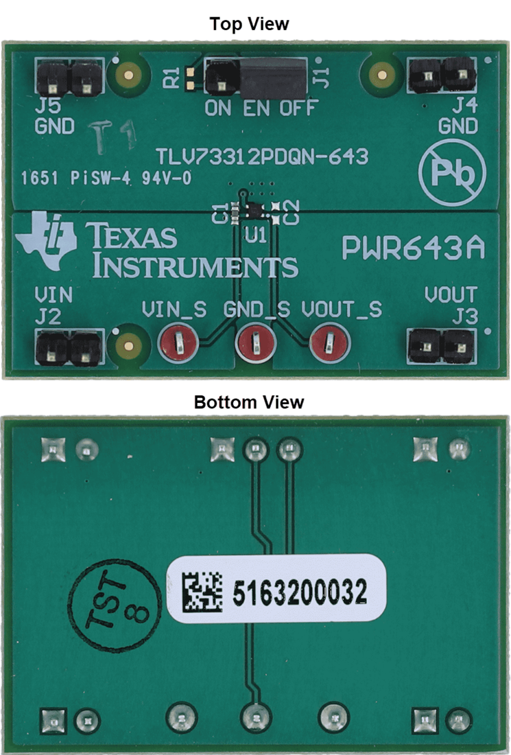 机械图纸 - Texas Instruments TLV73312PEVM-643评估模块 (EVM)
