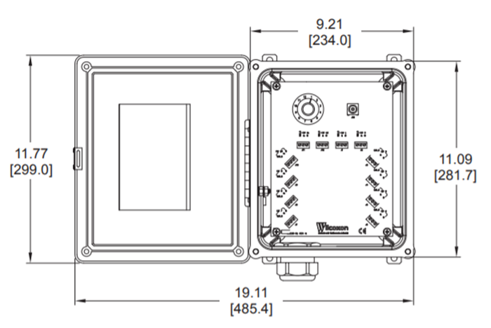 机械图纸 - Amphenol Wilcoxon VLL VibraLINK Lite外壳