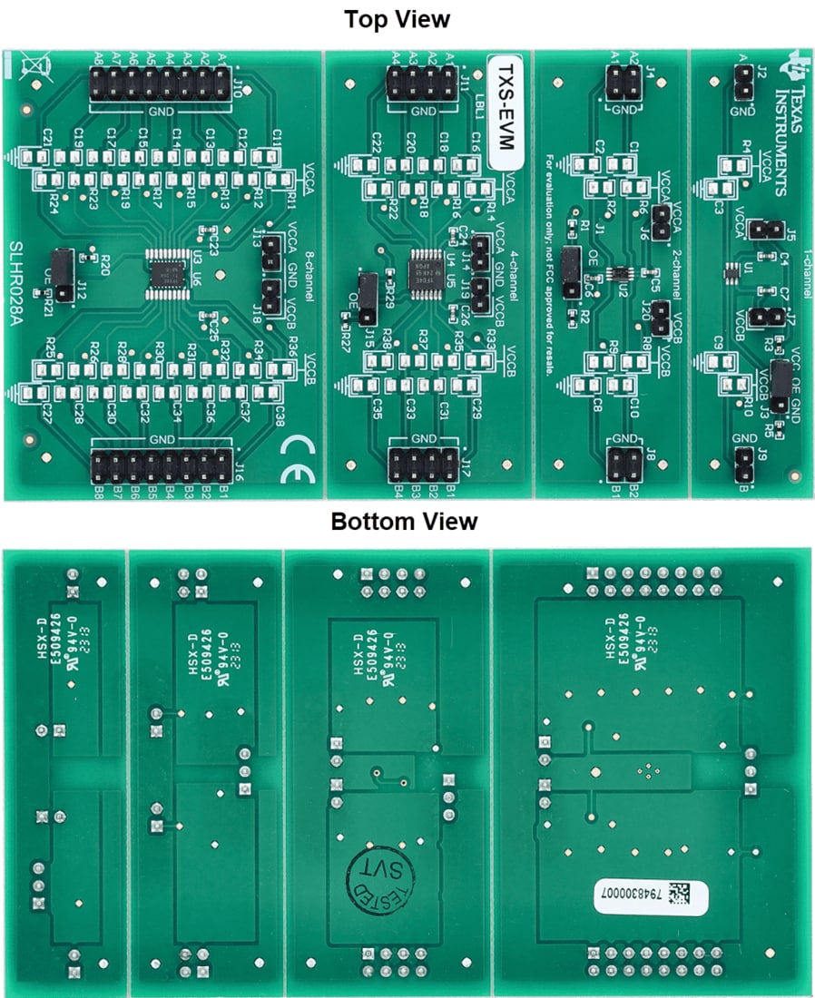 机械图纸 - Texas Instruments TXS-EVM转换器评估模块 (EVM)