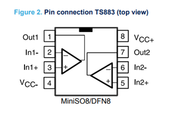 STMicroelectronics TS880/TS883 Nanopower开漏比较器