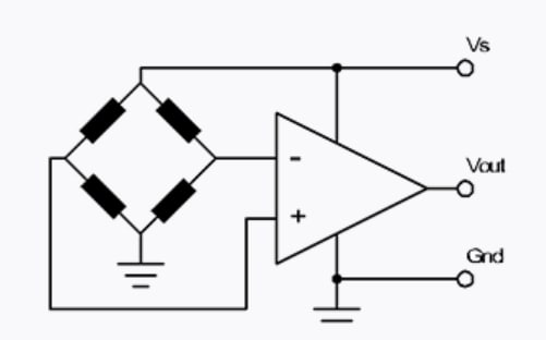 应用电路图 - Amphenol All Sensors AXCA放大式中等压力传感器