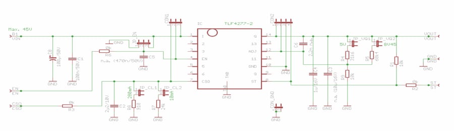 原理图 - Infineon Technologies TLF4277-2EL演示板