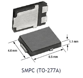 机械图纸 - Vishay Semiconductors 采用eSMP®封装的二极管和整流器