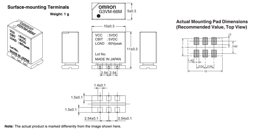 Omron Electronics G3VM-26M MOS FET继电器