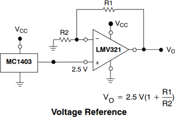 应用电路图 - onsemi LMV321、NCV321, LMV358和LMV324 CMOS运算放大器