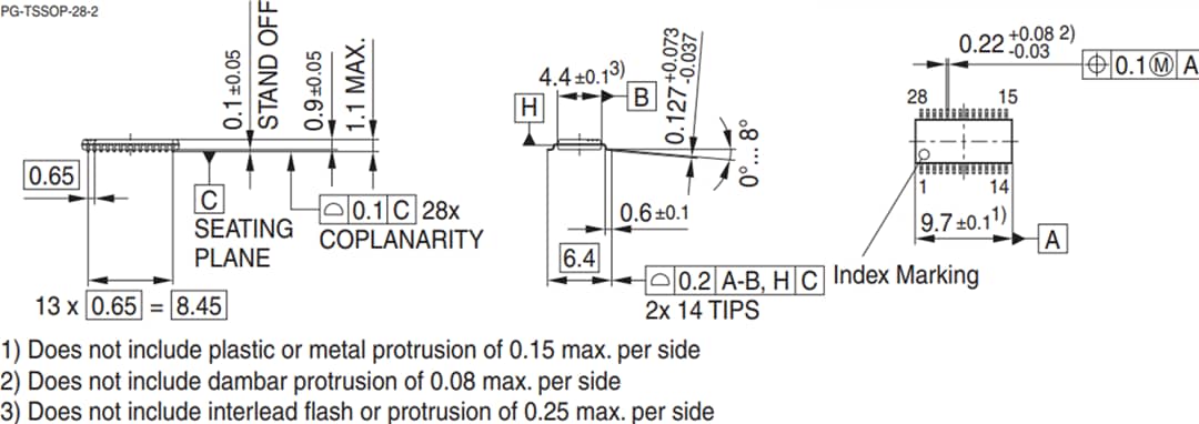 机械图纸 - Infineon Technologies OPTIGA™ TPM安全解决方案