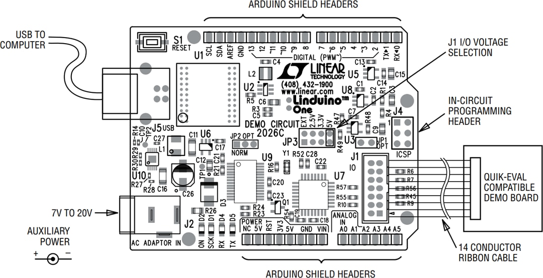 机械图纸 - Analog Devices Inc. Linduino® One (DC2026)