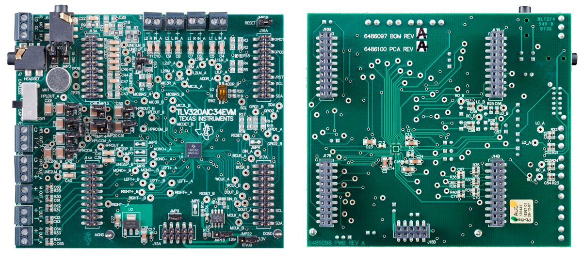 Texas Instruments TLV320AIC34EVM-K评估模块和USB主板