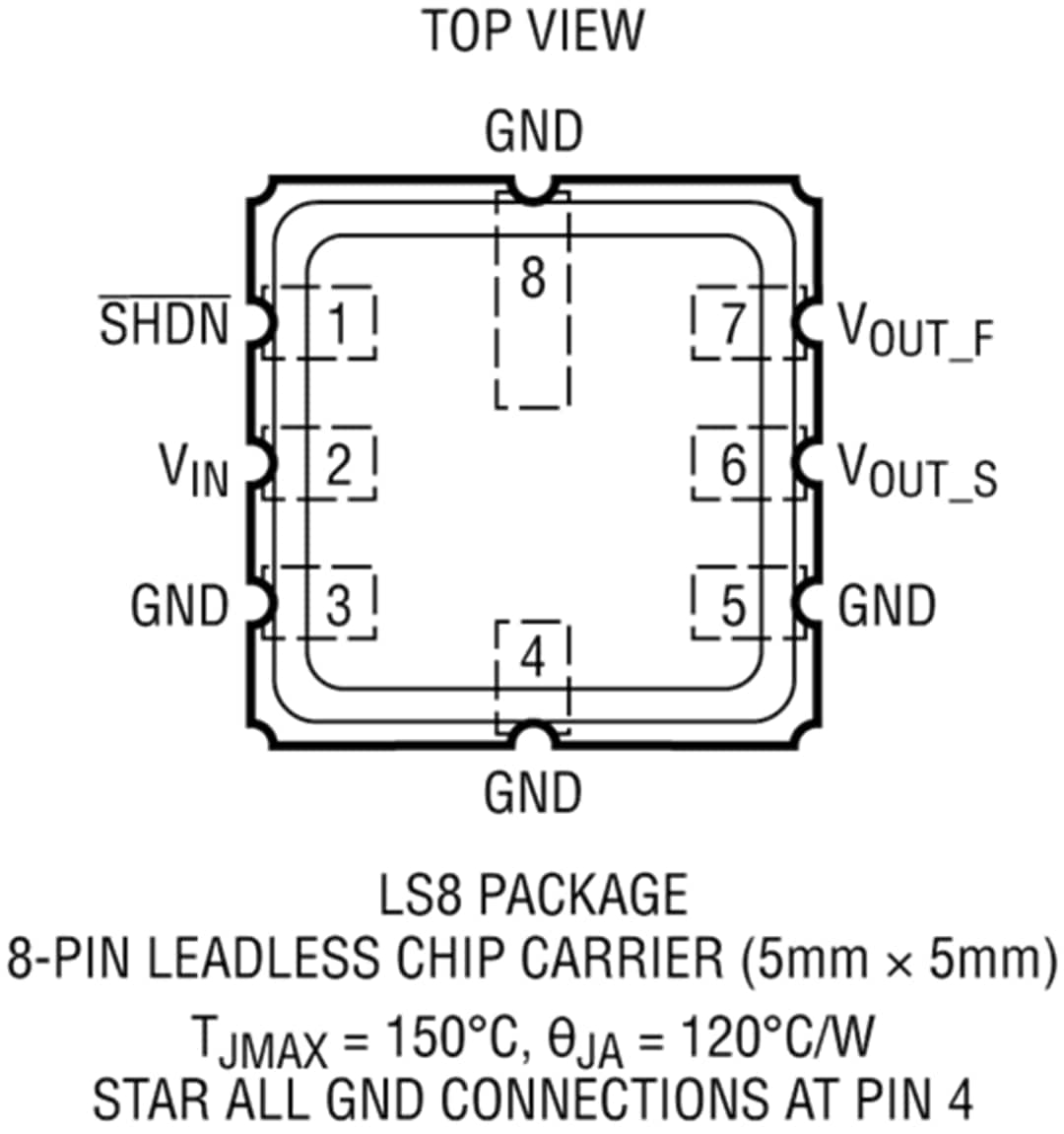 机械图纸 - Analog Devices Inc. LTC6655精密带隙基准电压源