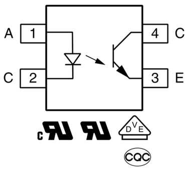 原理图 - Vishay 汽车晶体管输出光耦合器