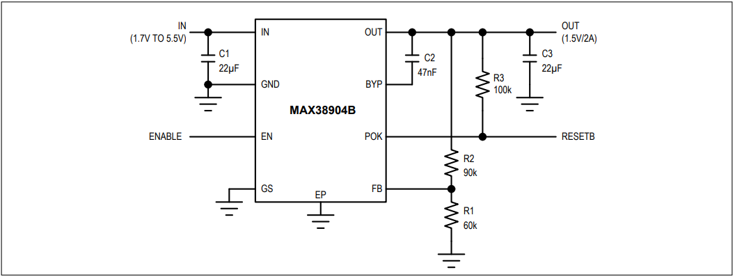 Analog Devices / Maxim Integrated MAX38904A/B/C/D线性稳压器