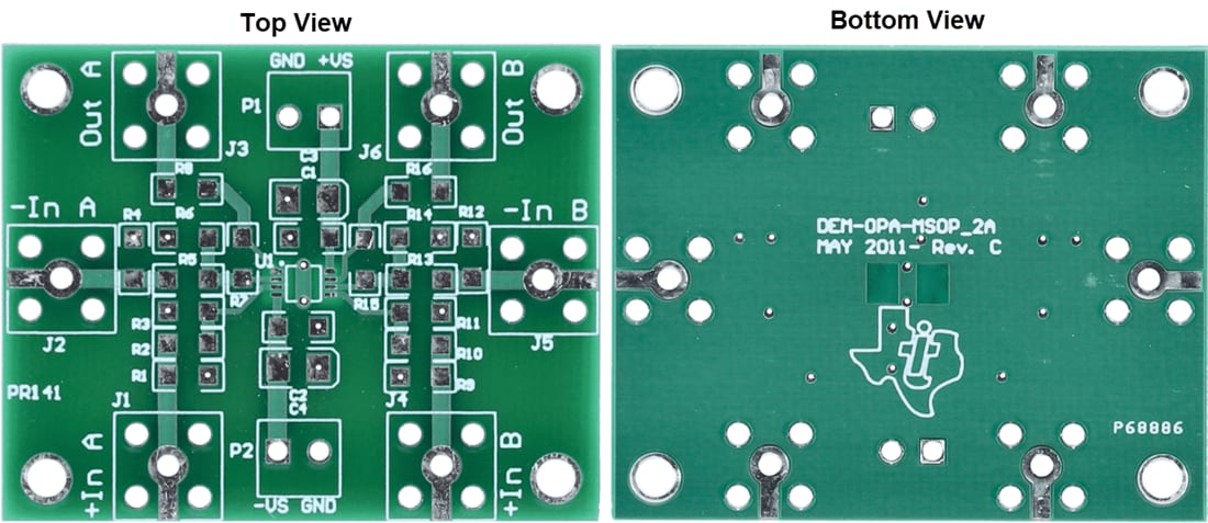 机械图纸 - Texas Instruments DEM-OPA-MSOP-2A演示装置