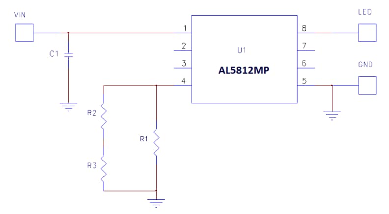 原理图 - Diodes Incorporated AL5812EV2 评估板