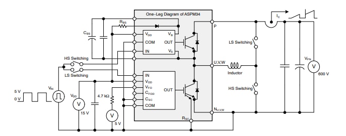 应用电路图 - onsemi NFVA25012NP2T智能功率模块