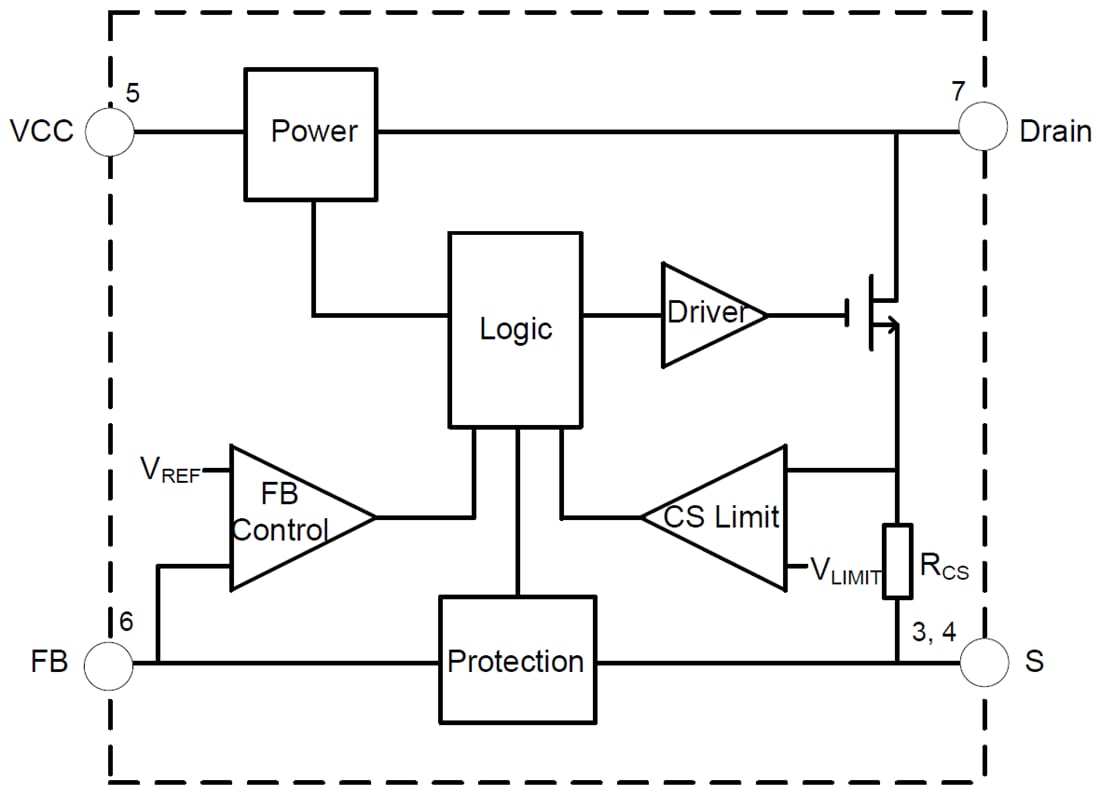 框图 - Diodes Incorporated AL17150-10B高压降压开关