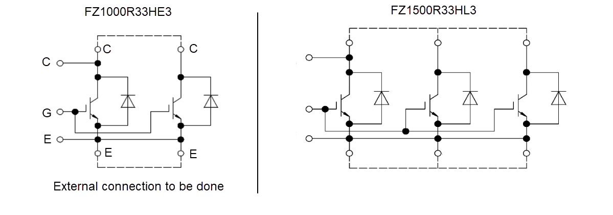 应用电路图 - Infineon Technologies 3300V单开关IGBT模块