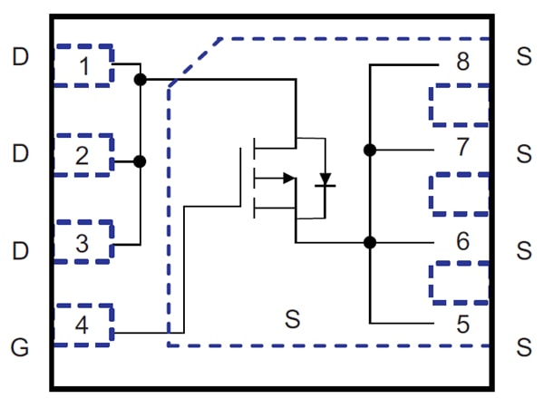 框图 - Texas Instruments CSD25402Q3A NexFET™功率MOSFET