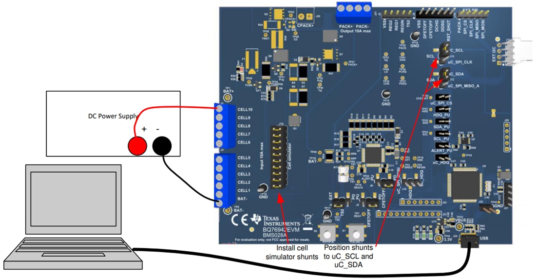 机械图纸 - Texas Instruments bq76942EVM评估模块 (EVM)