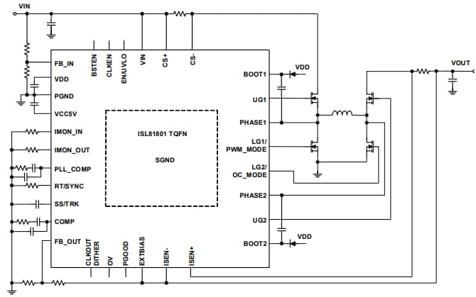 框图 - Renesas Electronics ISL81801评估板