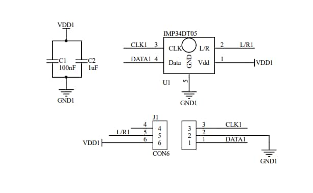 原理图 - STMicroelectronics STEVAL-MIC003V1子板