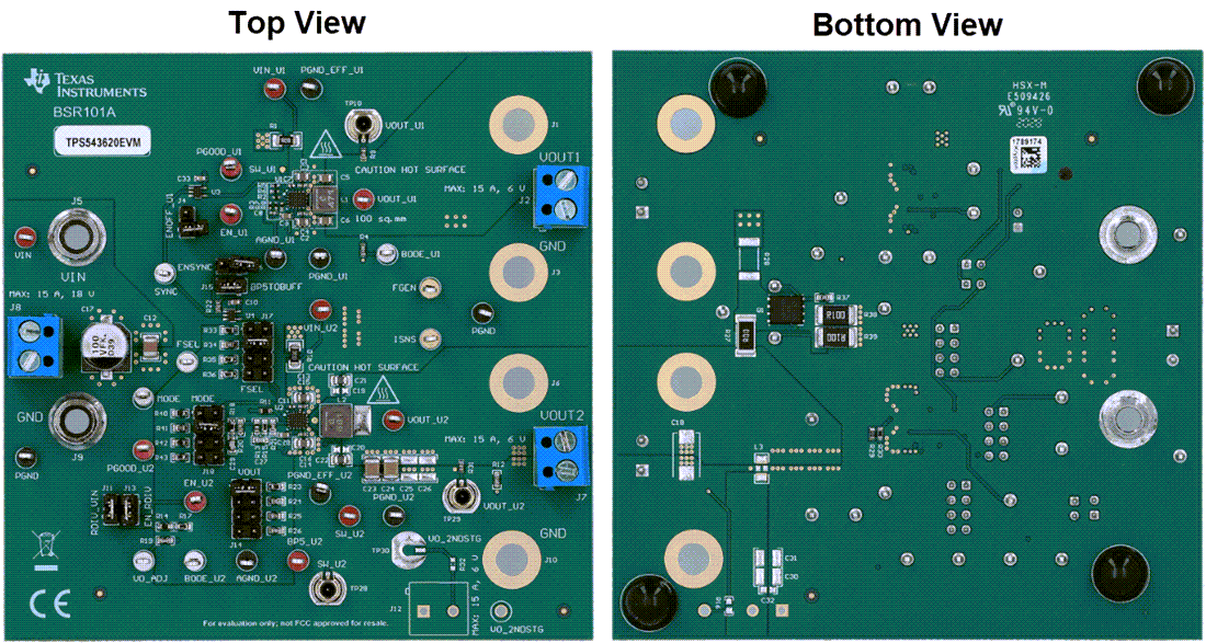 机械图纸 - Texas Instruments TPS543620EVM转换器评估模块 (EVM)