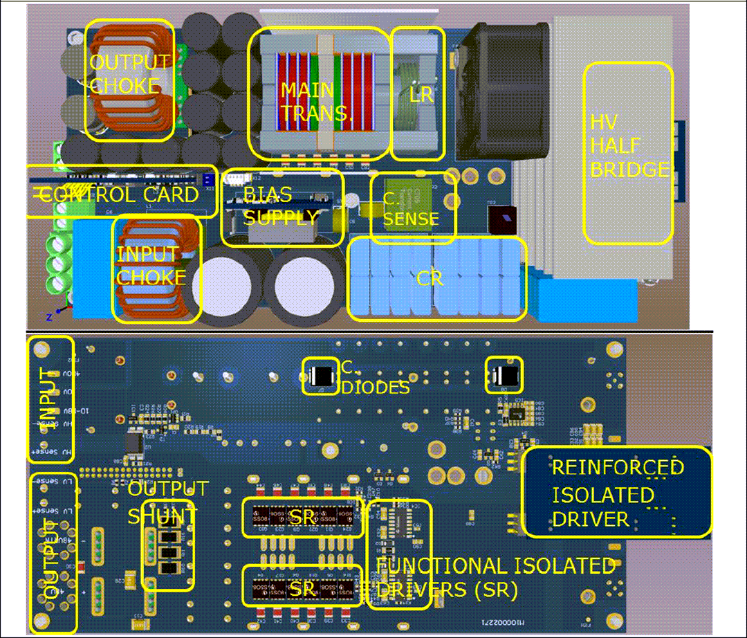 机械图纸 - Infineon Technologies 3300W LLC直流-直流转换器评估板