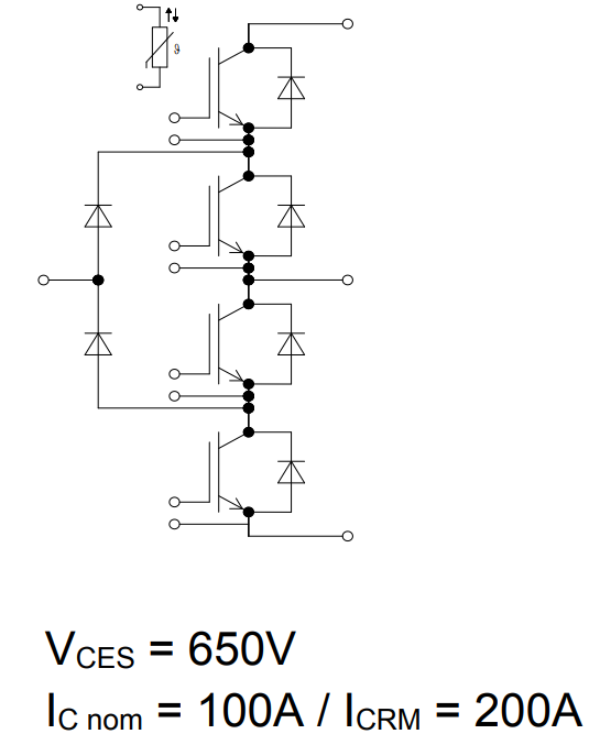应用电路图 - Infineon Technologies F3L200R07W2S5FP EasyPACK™ IGBT模块