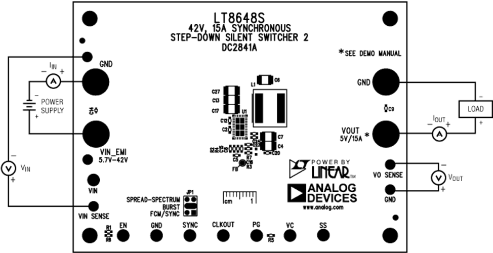 Analog Devices Inc. LT8648S Silent Switcher® 2评估板