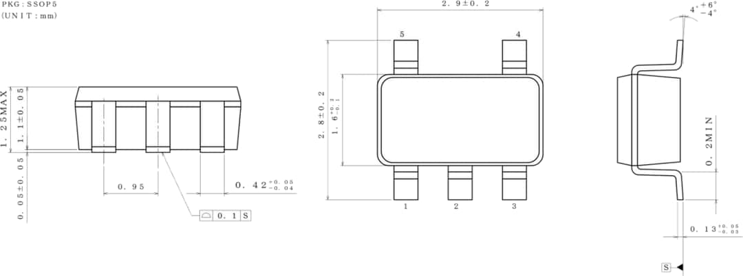 机械图纸 - ROHM Semiconductor BD52和BD53汽车用电压检测器IC