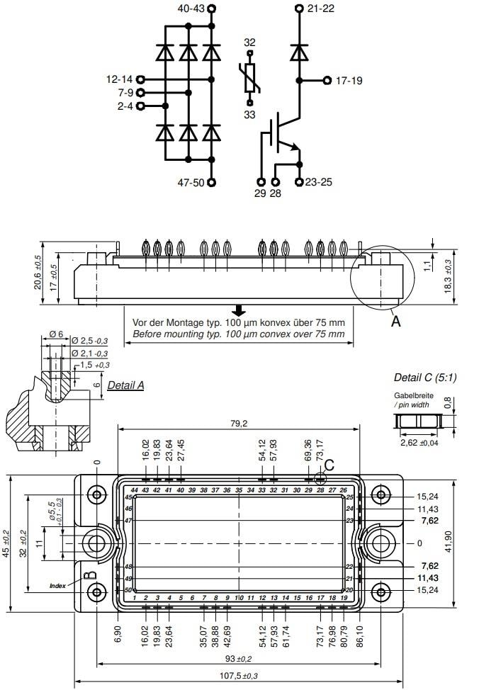 图表 - IXYS MDNA360UB2200Px整流器模块