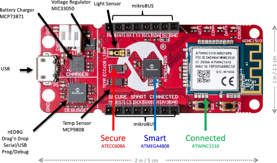 Microchip Technology AVR-IoT WA开发板 (EV15R70A)