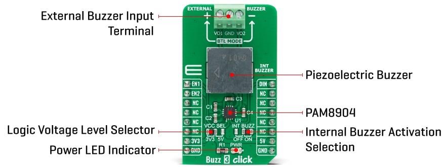 Block Diagram - Mikroe BUZZ 3 Click