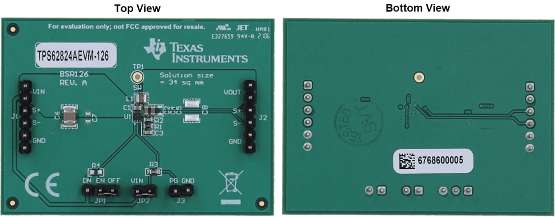 机械图纸 - Texas Instruments TPS6282xAEVM-126转换器评估模块