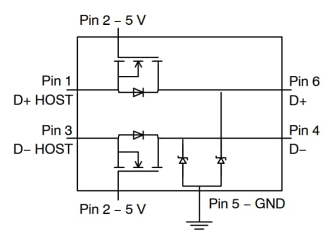 位置电路 - onsemi NIV1x ESD抑制器/TVS二极管
