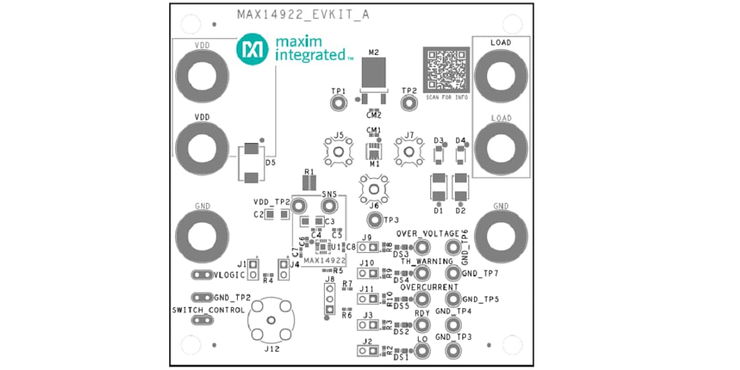 机械图纸 - Analog Devices Inc. MAX14922评估套件 (MAX14922EVKIT)