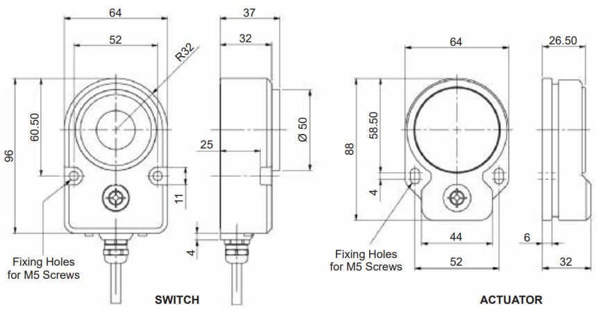 Omron Industrial Automation D40ML RFID磁性锁定安全开关