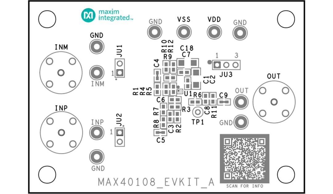 机械图纸 - Analog Devices Inc. MAX40108EVKIT 评估套件