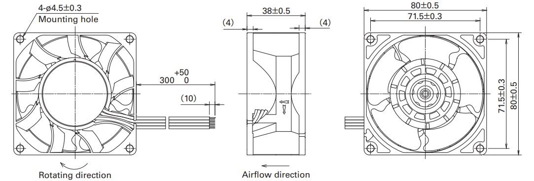 Sanyo Denki San Ace 80 9HVB High Static Pressure DC Fans